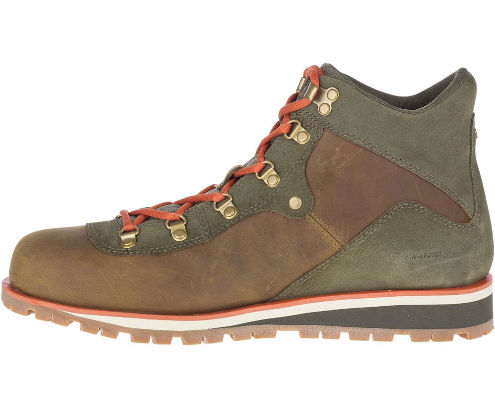 Botas Homem - Merrell West Fork Waterproof - Marrom/Verde Oliva - GPC857213